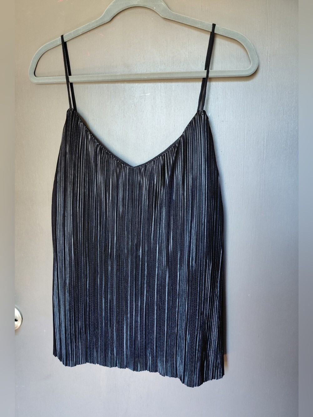H&M Black Pleated Camisole Tank
